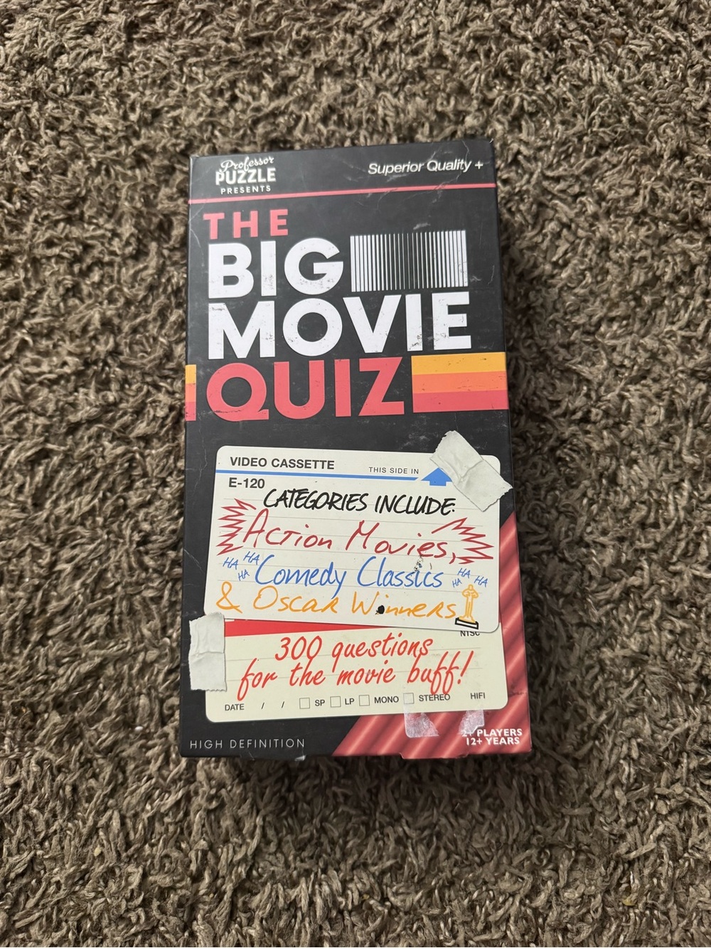 The Big Movie Quiz  Game - Black with Red & Yellow Accents